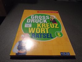 Kreuzwort Rätsel, Gross Druck