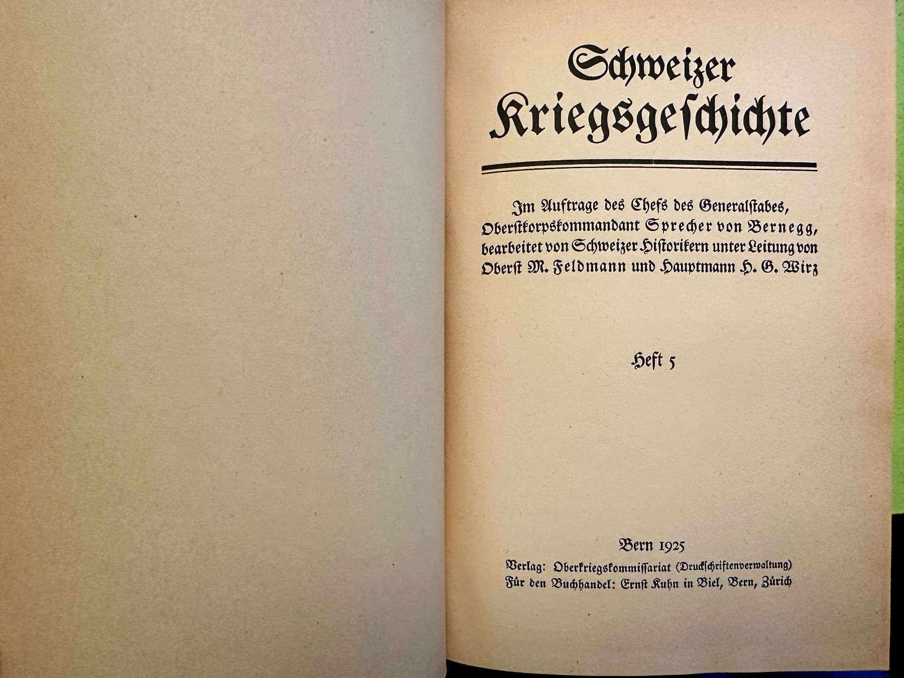 Libri: M. Feldmann, H.G. Wirz: Schweizer Kriegsgeschichte. 4 Bde. – Usato da Zürich venduto da allp 7