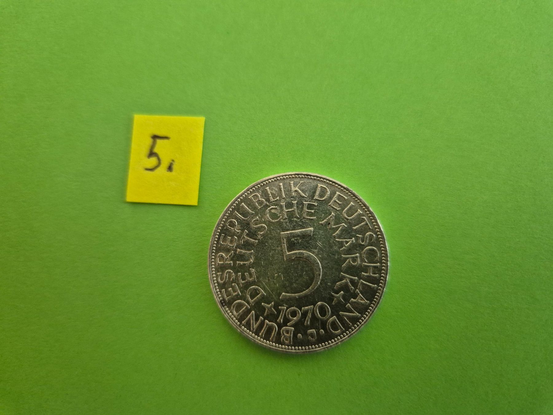 Tutti le monete: 5 DM Münze 1970 Silber – Usato da Jona venduto da gnaumann1900 1