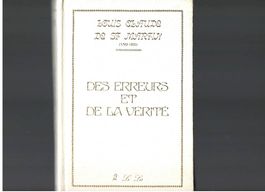 Louis-Claude de Saint-Martin: Des erreurs et de la Vérité