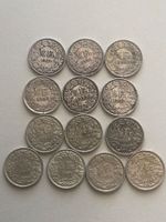 13 Stk. 50 Rp. Silber ab 1920 - 1963  ab 1 Fr.