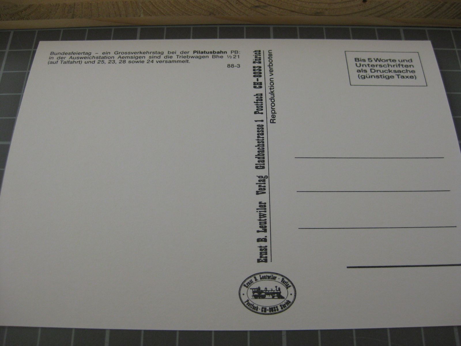 Cartoline postali: AK Pilatus Aemsigen mit Bahn – Nuovo (secondo la descrizione) da Malters venduto da Marosko 1