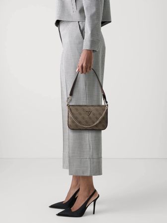 NOELLE MINI TOP ZIP SHOULDER - latte/brown