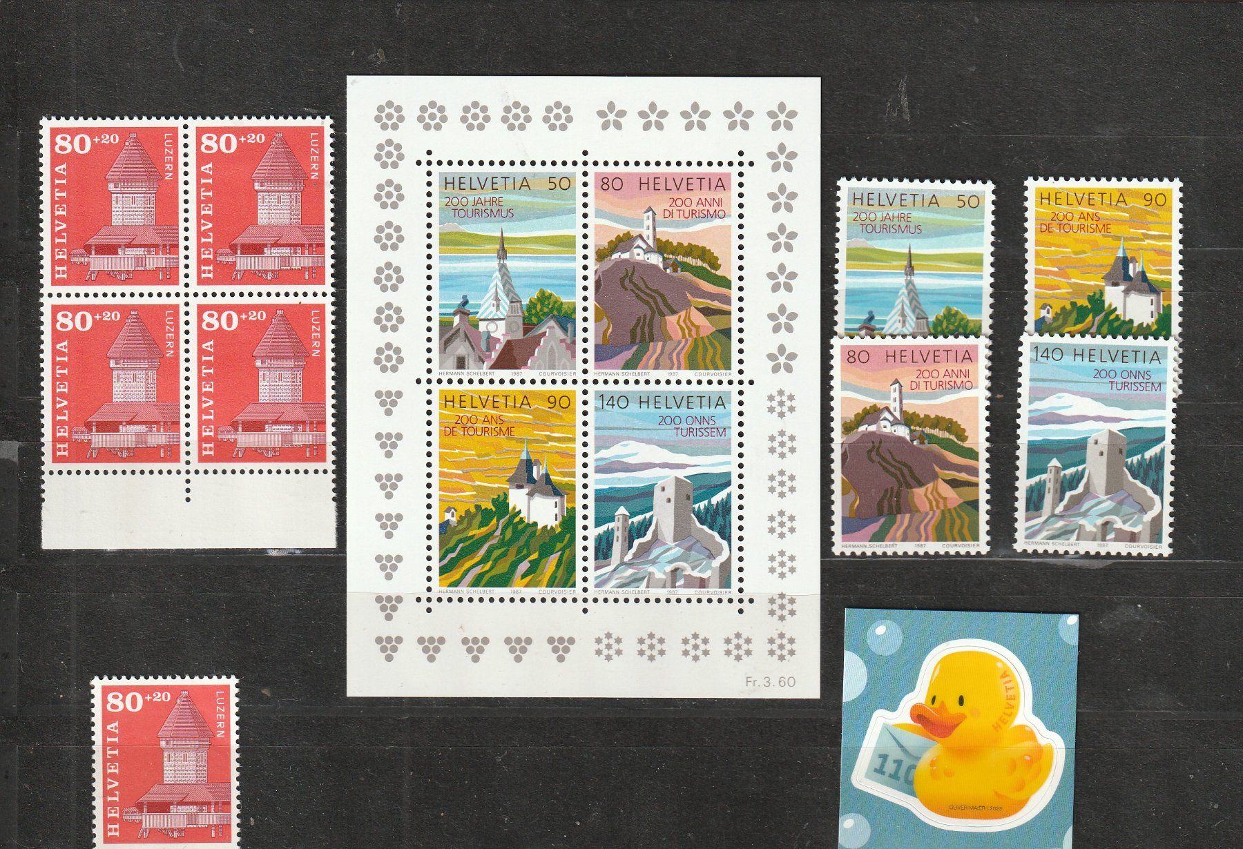 Alle Briefmarken: Schweizer Frankaturware Sondermarken u. andere – Gebraucht aus Rupperswil von Ema10 1