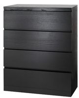 Commode IKEA Malm 4 tiroirs - brun noir - 80 x 100 cm