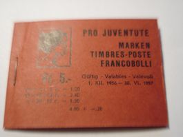 Markenbüchlein, Juventute-1956 **, nicht komplett