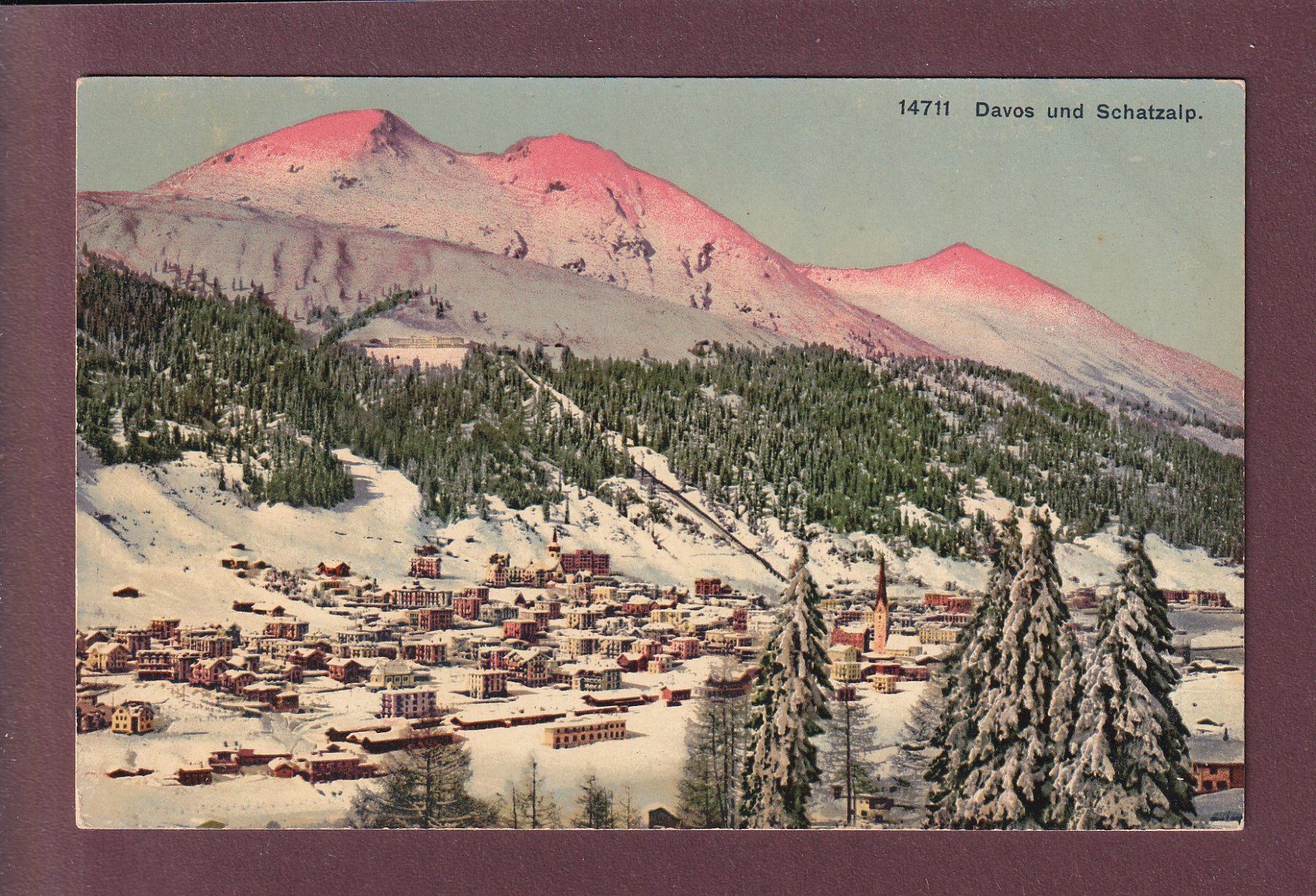 Ansichtskarten: DAVOS unter Schnee - Schatzalp – Gebraucht aus Pully von nicecards
