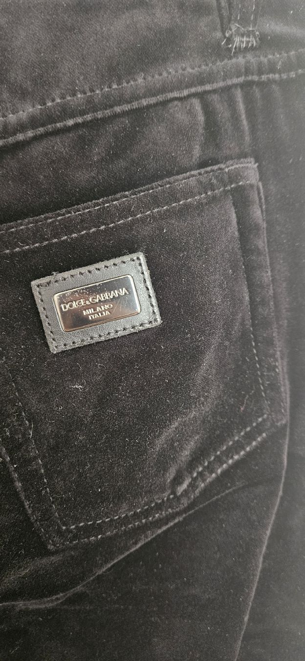 Dolce & Gabbana Pantaloni: Dolce&Gabbana Samthose, schwarz, Gr. 36 – Usato da Hellbühl venduto da Veci02 6