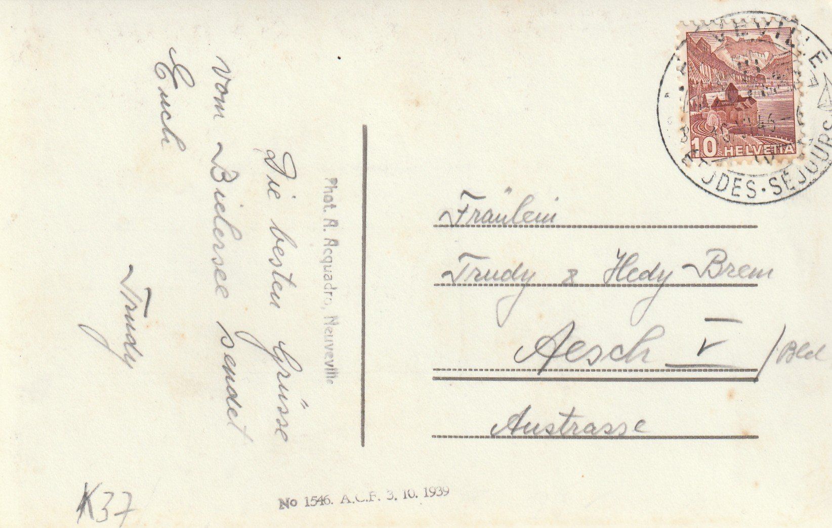 Cartoline postali: La Neuveville – Usato da Rorschacherberg venduto da fratovi2 1