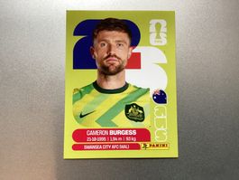 Panini WM 2026 Sticker Cameron Burgess Australien