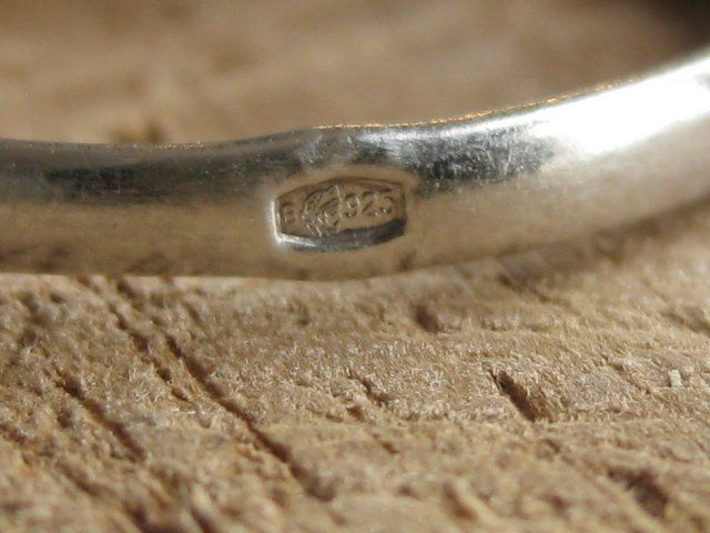 Anelli: Vintage Ring Silber 925 blauer gebänderter Achat / Gr. 61 – Usato da Ermatingen venduto da Decovin 4