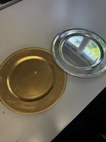 Dekorative Teller – Gold & Silber, Ø ca. 32 cm