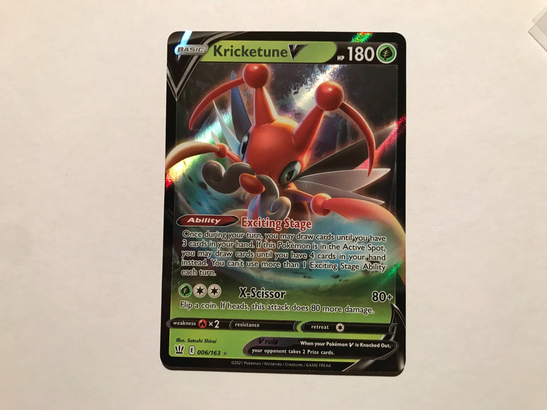 Pokémon Carte collezionabili: Kricketune V Battle Styles EN – Usato da Hagendorn venduto da Pokecollectorch 1