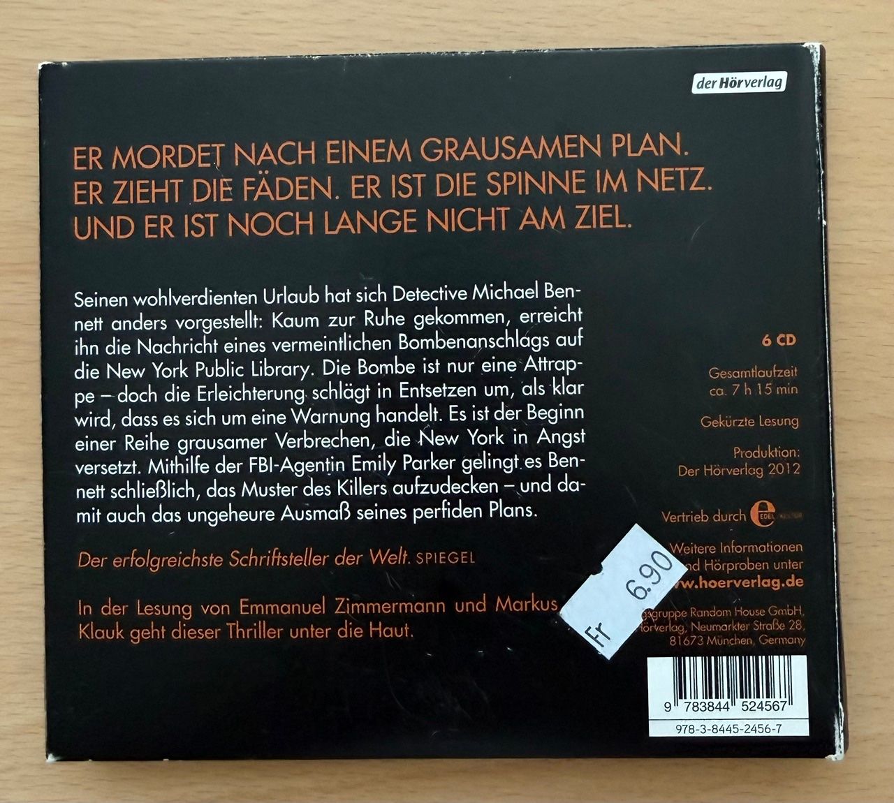 Hörbücher: James Patterson - Todesstunde – Gebraucht aus Liestal von 99katzen 1