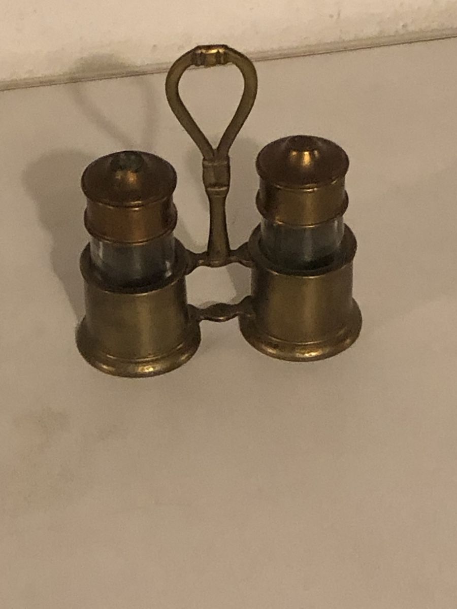 Set di piatti: Messing Pfeffer und Salzstreuer Glas – Usato da Arbon venduto da Wladimir1