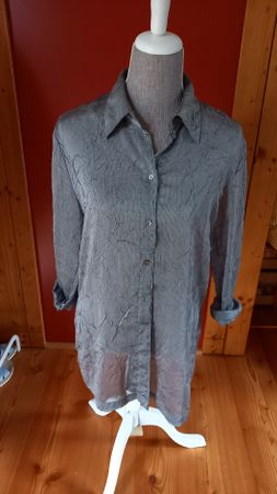 Olsen Damen Bluse Grau/silber  Grösse 40/42 guter Zustand