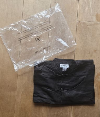 Vintage Jennifer Eden Top Schwarz – Ramie & Rayon – Gr. M