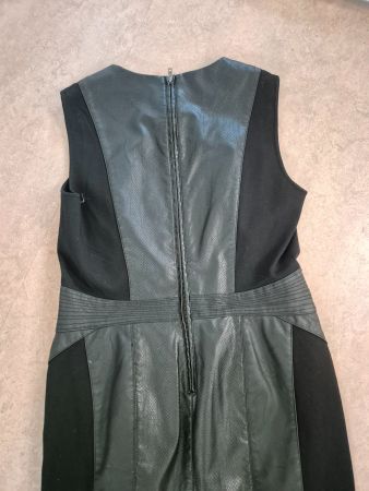 GUESS KLEID DRESS LEDER SCHWARZ L 40 , top zu JACKE BOOTS