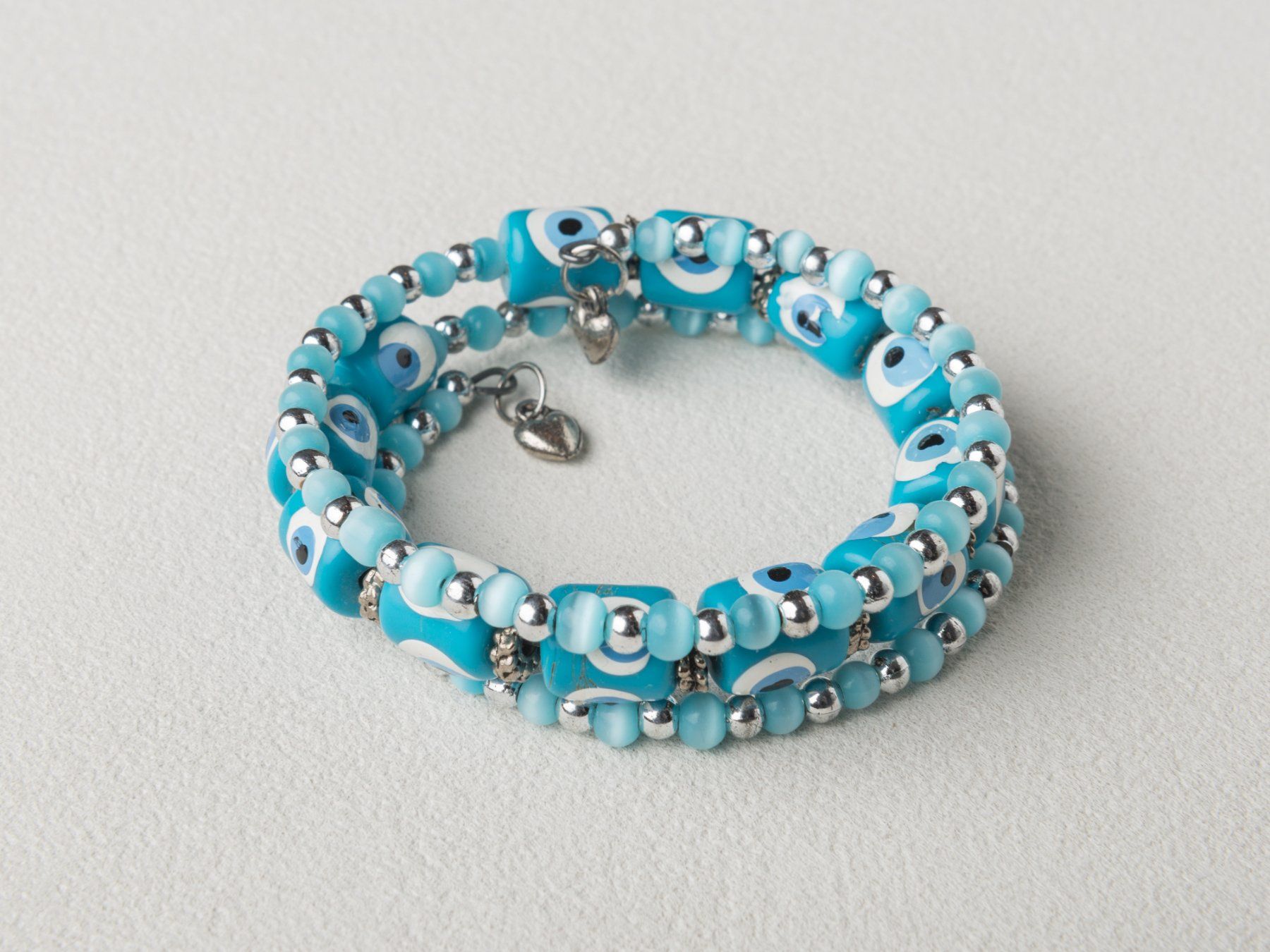 Bracciali & Braccialetti: Armreif Nazar Evil Eye, blau & Silberfarben – Usato da Ziefen venduto da sin_2chk 1