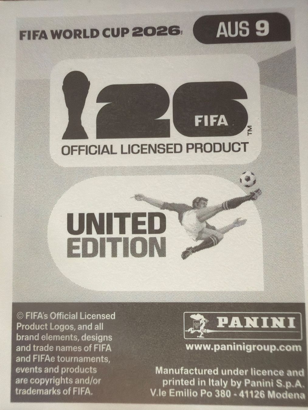 Panini Carte collezionabili: Panini AUS9 – Nuovo (secondo la descrizione) da Susten venduto da Rechnun 1