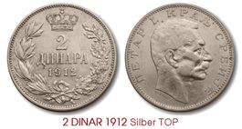 2 Dinar 1912 Lot II