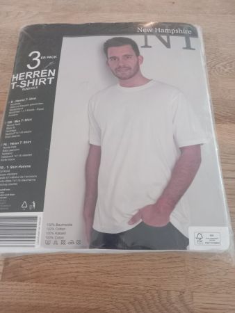 Herren T-Shirt Rundhals 3er Pack Baumwolle XXL