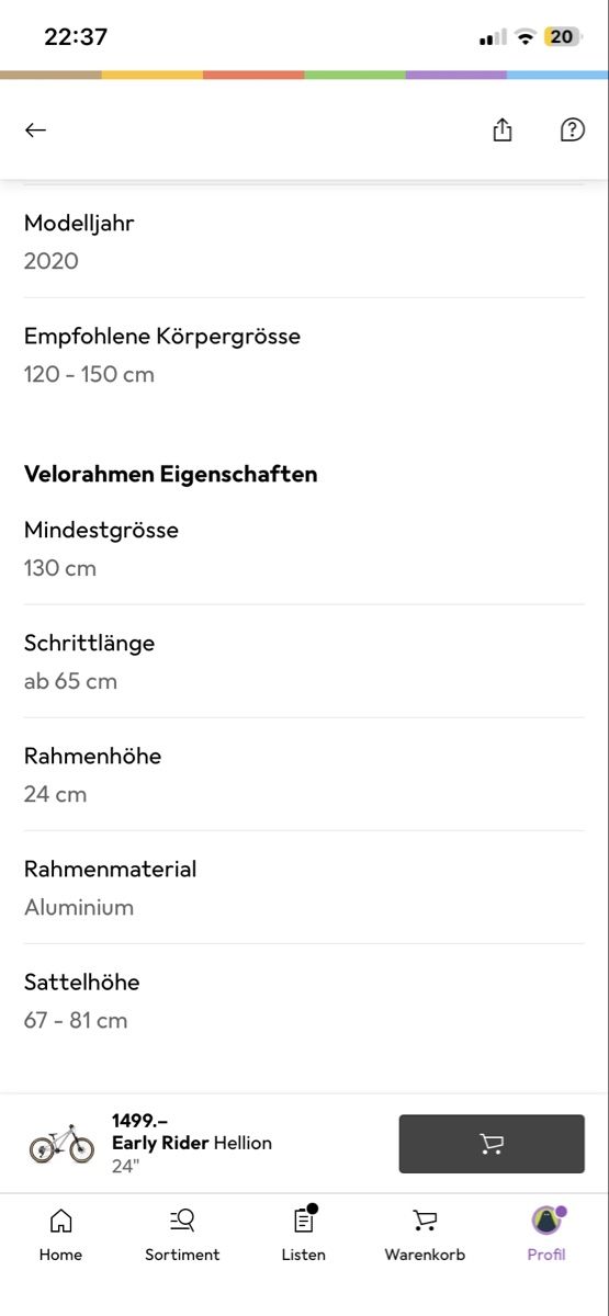 Early Rider Velos: Kinder Mountainbike Earlyrider – Gebraucht aus Freienwil von oss078 3
