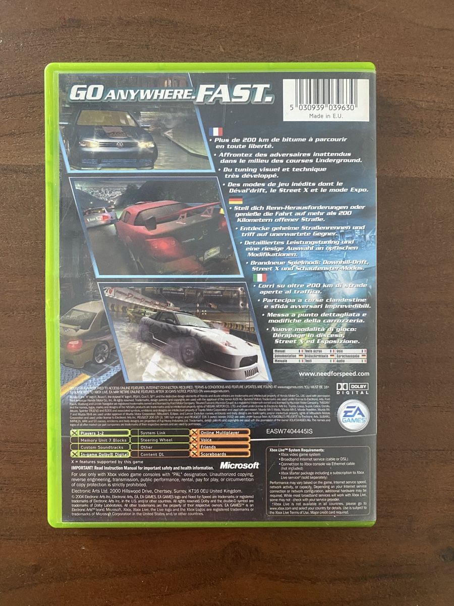 Microsoft Giochi: Need for Speed Underground 2 für Xbox – Usato da Thunstetten venduto da Virus_33 2