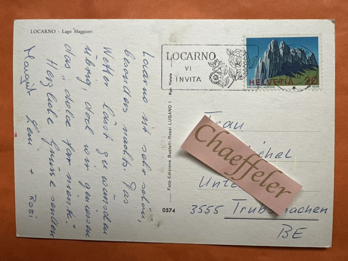 Cartes postales: 1970 Locarno - Lago Maggiore – D'occasion à Zürich par Chaeffeler 1