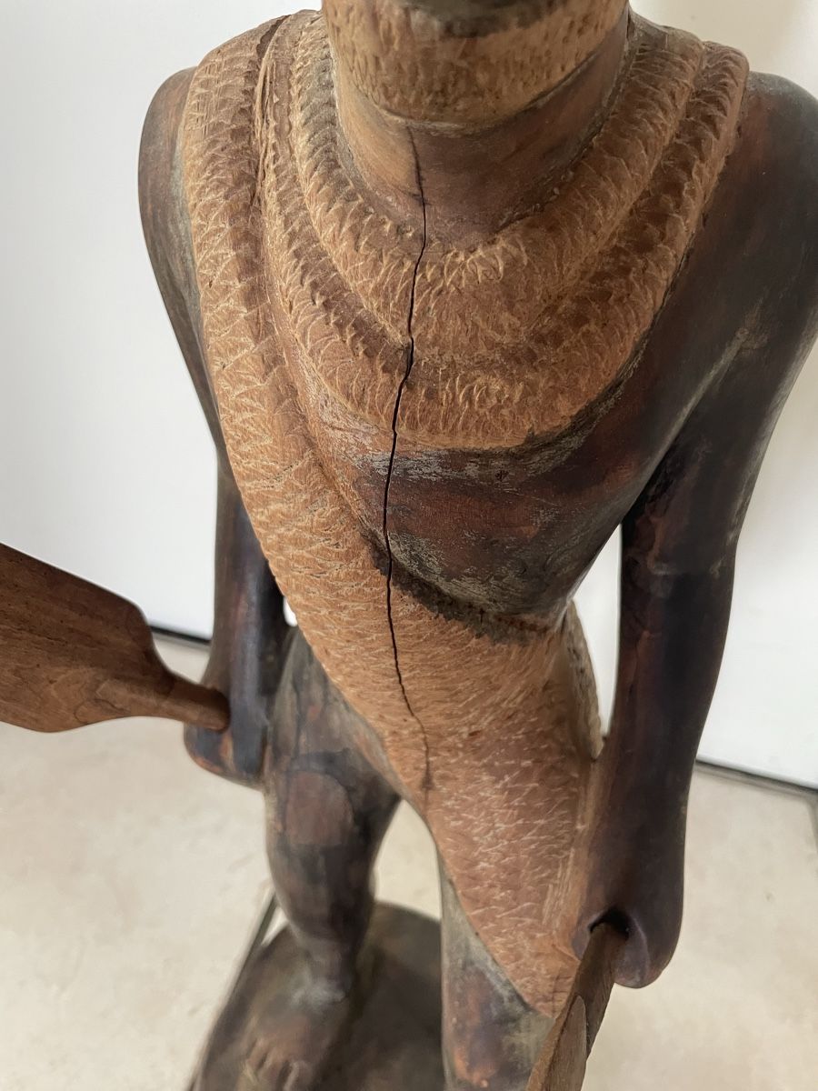 Skulpturen & Statuen: Art Africain Statue Ancienne Guerrier Africain Massai Bois – Gebraucht aus Vallamand von Bricbracbroc82 6
