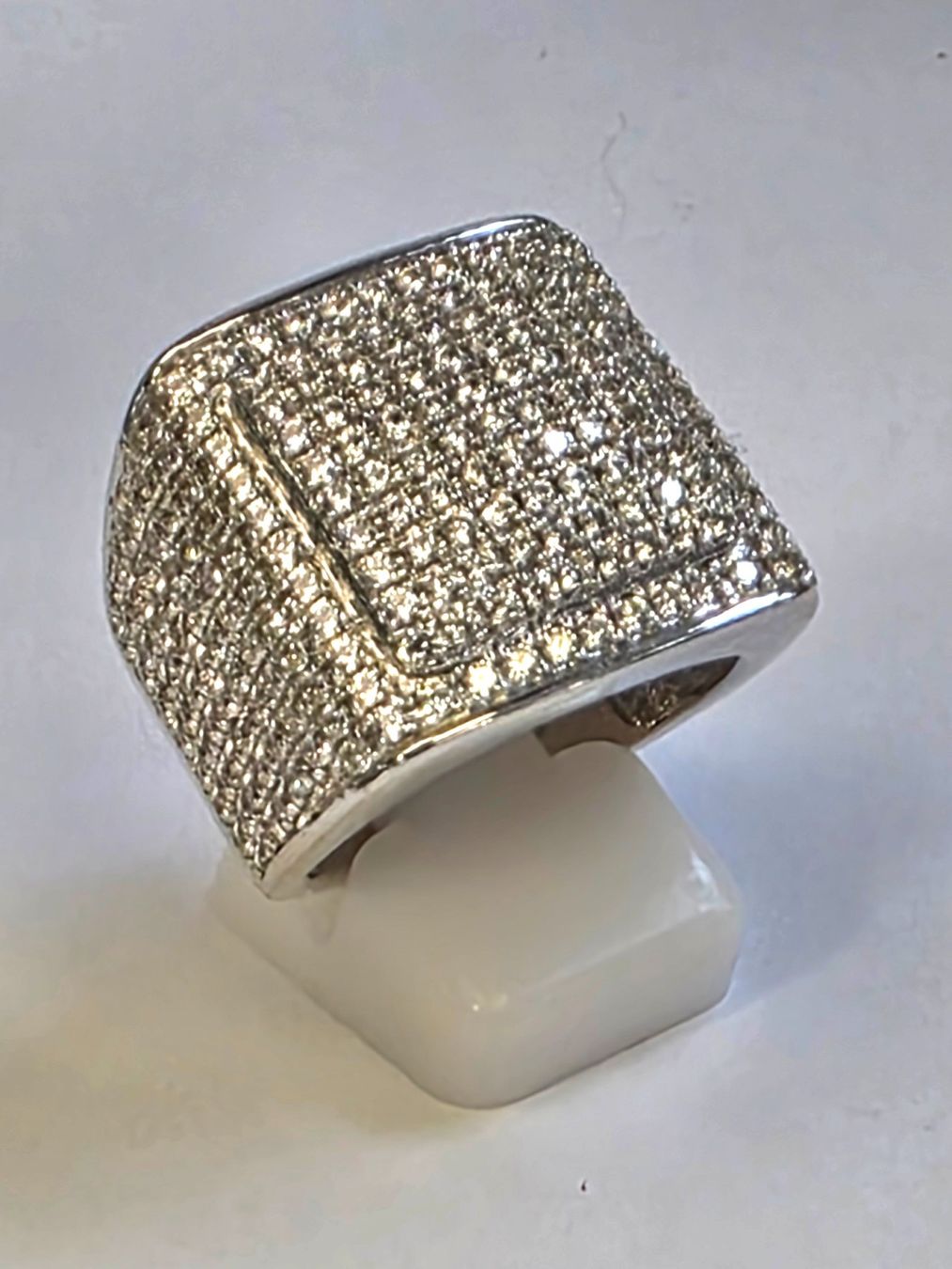 Anelli: Herren Ring mit vielen Diamanten Grösse 59 – Nuovo (secondo la descrizione) da Zürich venduto da Bieter04 5