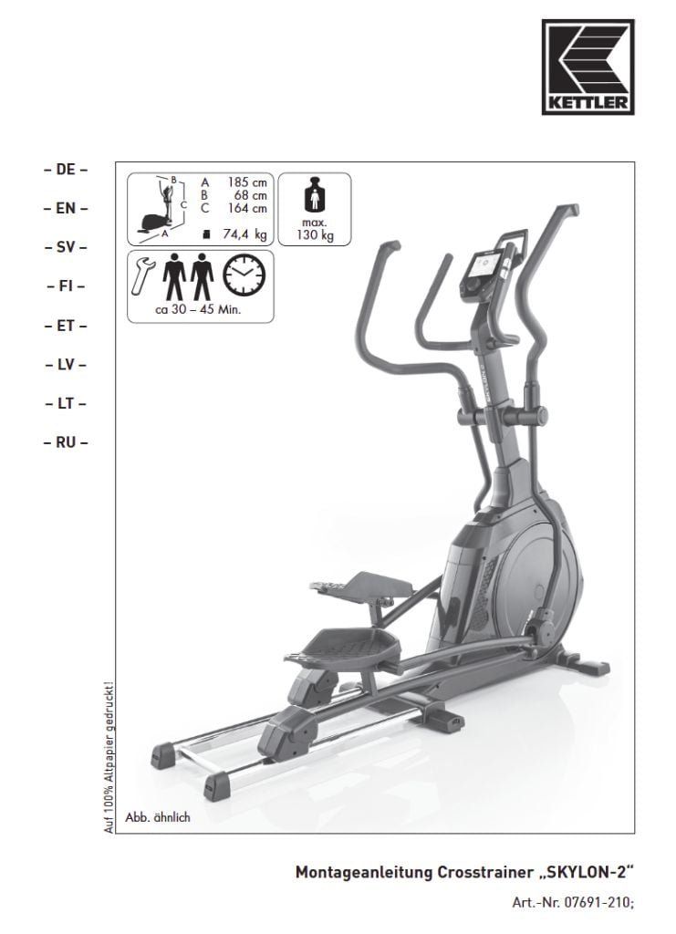 Kettler Hometrainer: Kettler Skylon 2 Crosstrainer – Usato da Möriken AG venduto da Player202