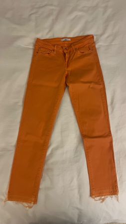 7 For All Mankind Light Orange Crop Slim Jeans - Size 26
