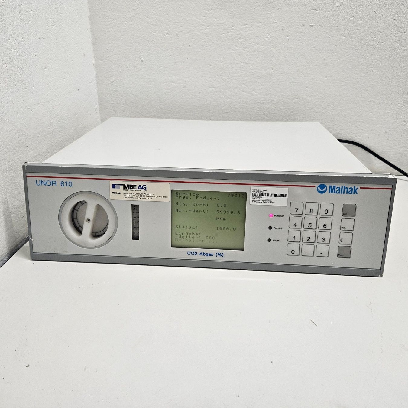 Accessori da laboratorio: Maihak OXOR 610 Abgas / CO2 Messgerät – Usato da Niederdorf venduto da LeptonAG_Labor 1