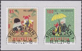 2021, J428A-J429A mit Ersttags-Halbmond-Stempel BERN