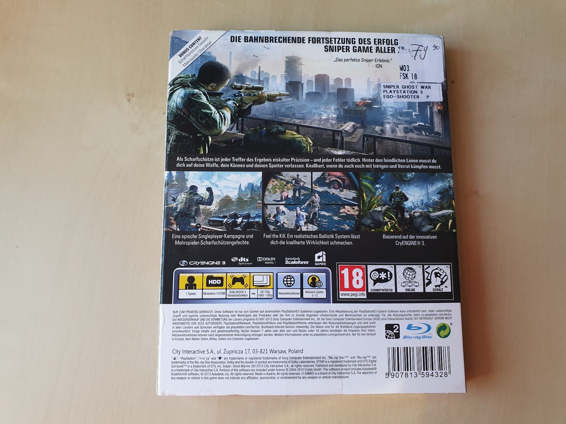 Sony Giochi: Sniper 2 Ghost Warrior neu und ovp – Nuovo e nell'imballaggio originale da Stansstad venduto da collectorsshop 1