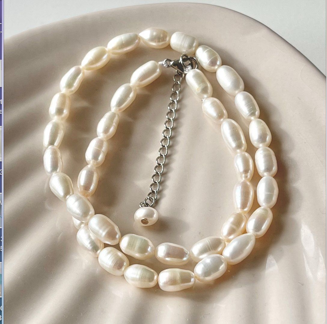 Perle (finte): Klassische reisform echte Perlenkette – Nuovo e nell'imballaggio originale da Romanshorn venduto da JK_Jewelry 3