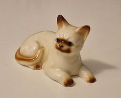 Grumpy Cat vintage Porzellan Siamkatze Etikette "Bone China"