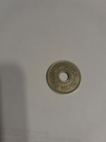 Pièce rare Égypte 25 Piastres 1993 trou au centre!