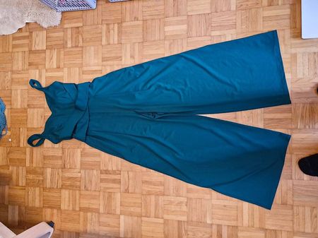 Eleganter Damen-Jumpsuit Petrolgrün 