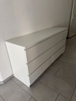 IKEA MALM Kommode weiss 160 cm, 6 Schubladen + Glasplatte