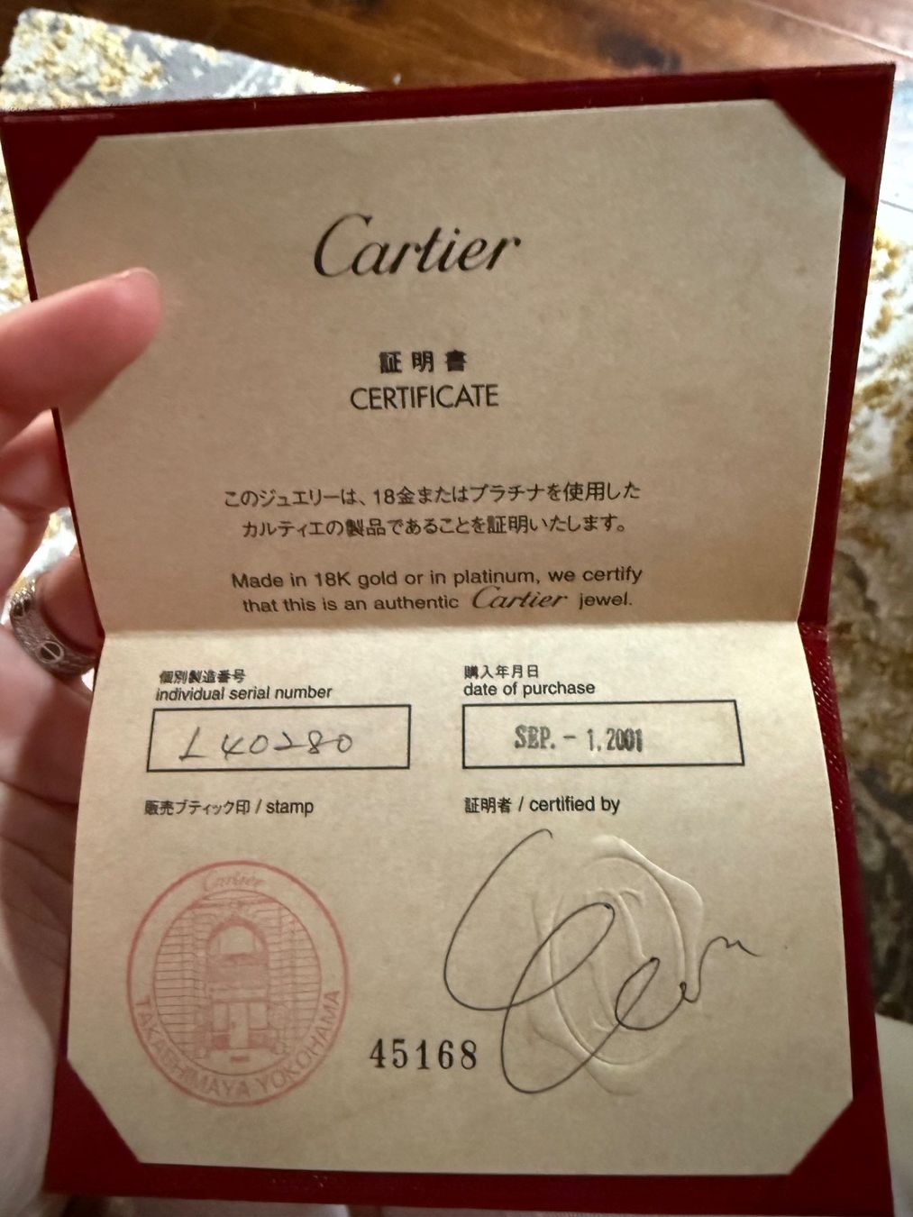 Cartier Anelli: Cartier Love ring 51 full set 4900 – Usato da Barna venduto da orbuyorcry 8