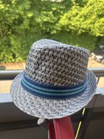 Herren Hut Grösse 59 C&A grau blau gestreift gute Zustand