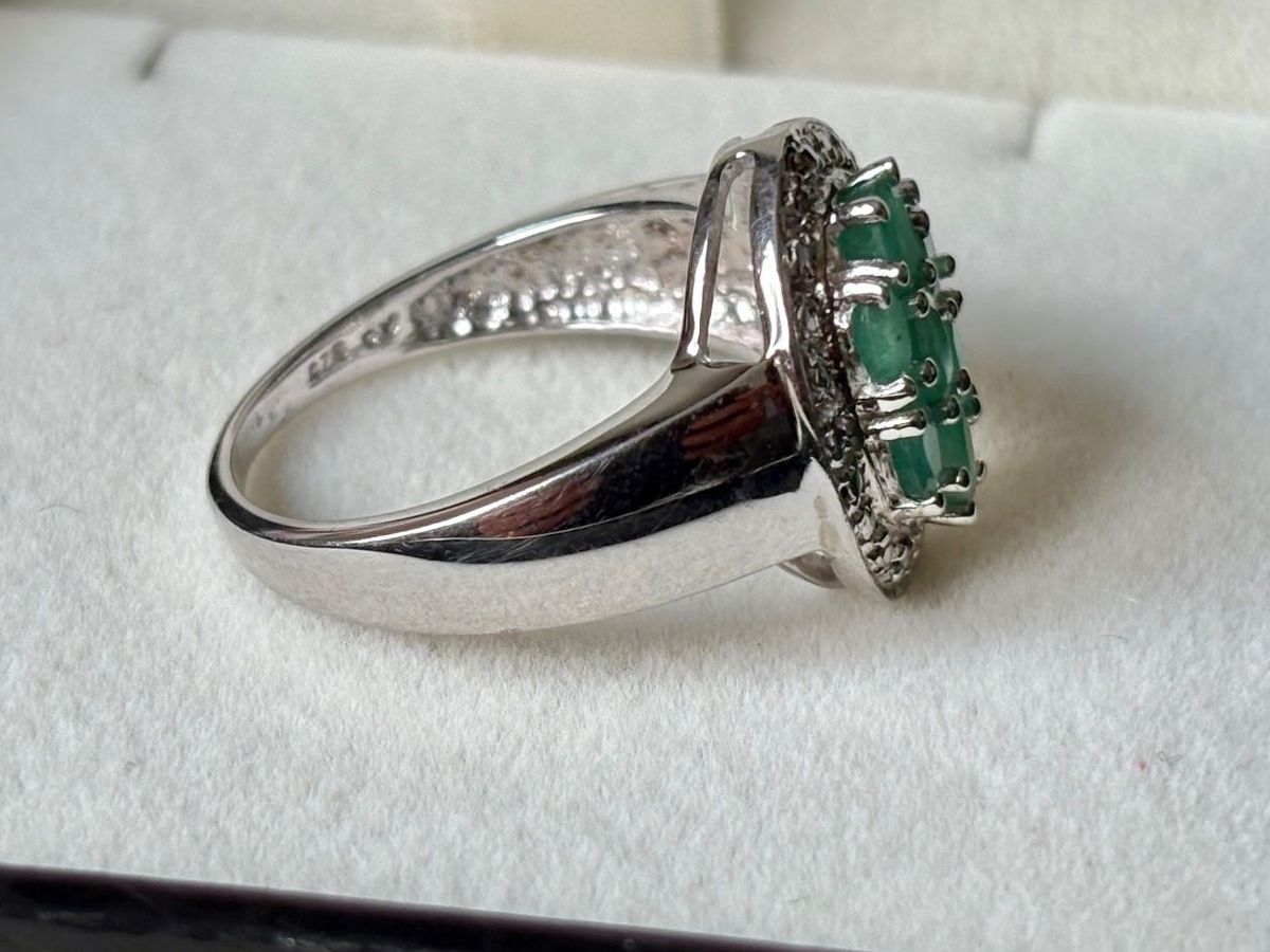 Bagues: Ring Smaragd, Silber 925, Gr. 60, NEU – Neuf (Voir description) à Brugg AG par lau_9rvy 8