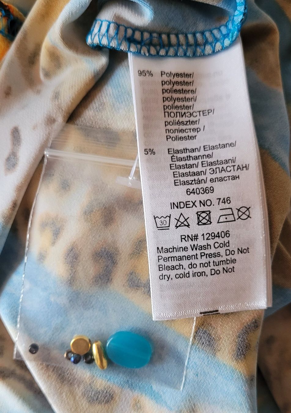 Top: EXCLUSIVES LANGES TOP MIT STEINEN   GR.ONE SIZE – Nuovo e nell'imballaggio originale da SCHÜBELBACH venduto da CoKaHa 3