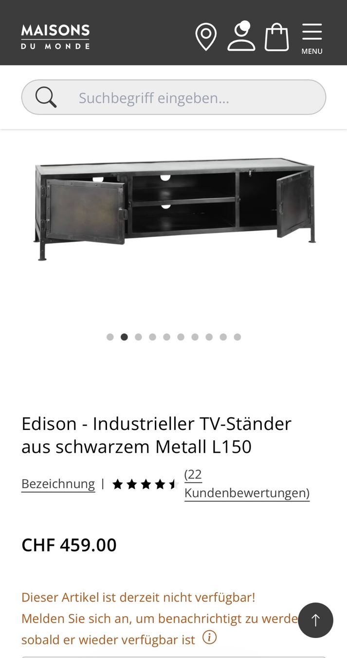 Maisons du monde Mobili TV: Designer TV-Tisch Industrial – Usato da Dübendorf venduto da Jon__ 1