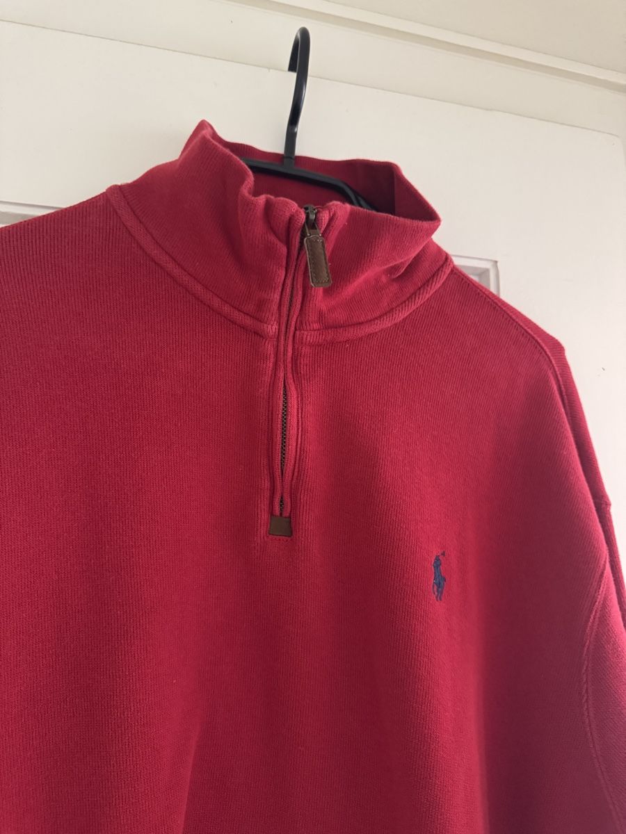 Ralph Lauren Maglioni & Felpe: Pull-over Ralph Lauren rouge col demi-zip, taille L – Nuovo (secondo la descrizione) da Lausanne venduto da nao_5wpd 1