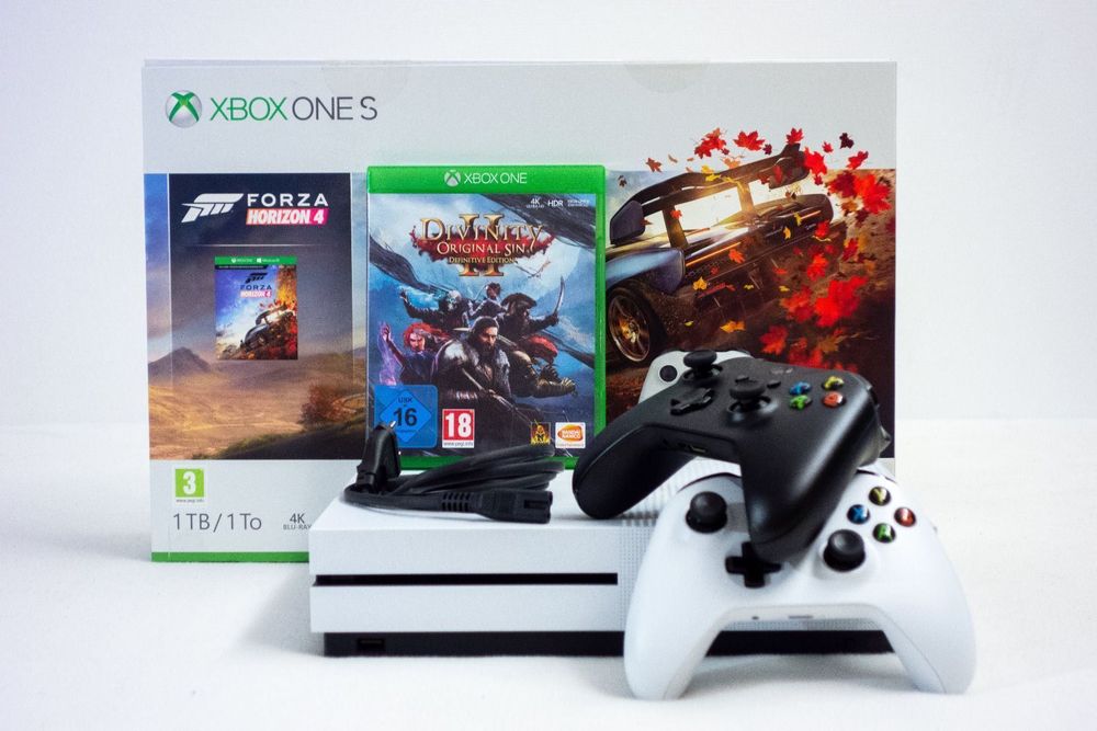 Xbox One S (1TB) inkl. 2 Controller+Game (Neu (gemäss Beschreibung)) in ...