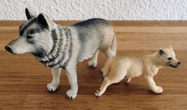 SCHLEICH & MOJO - Wolf Familie 14804 + 387025