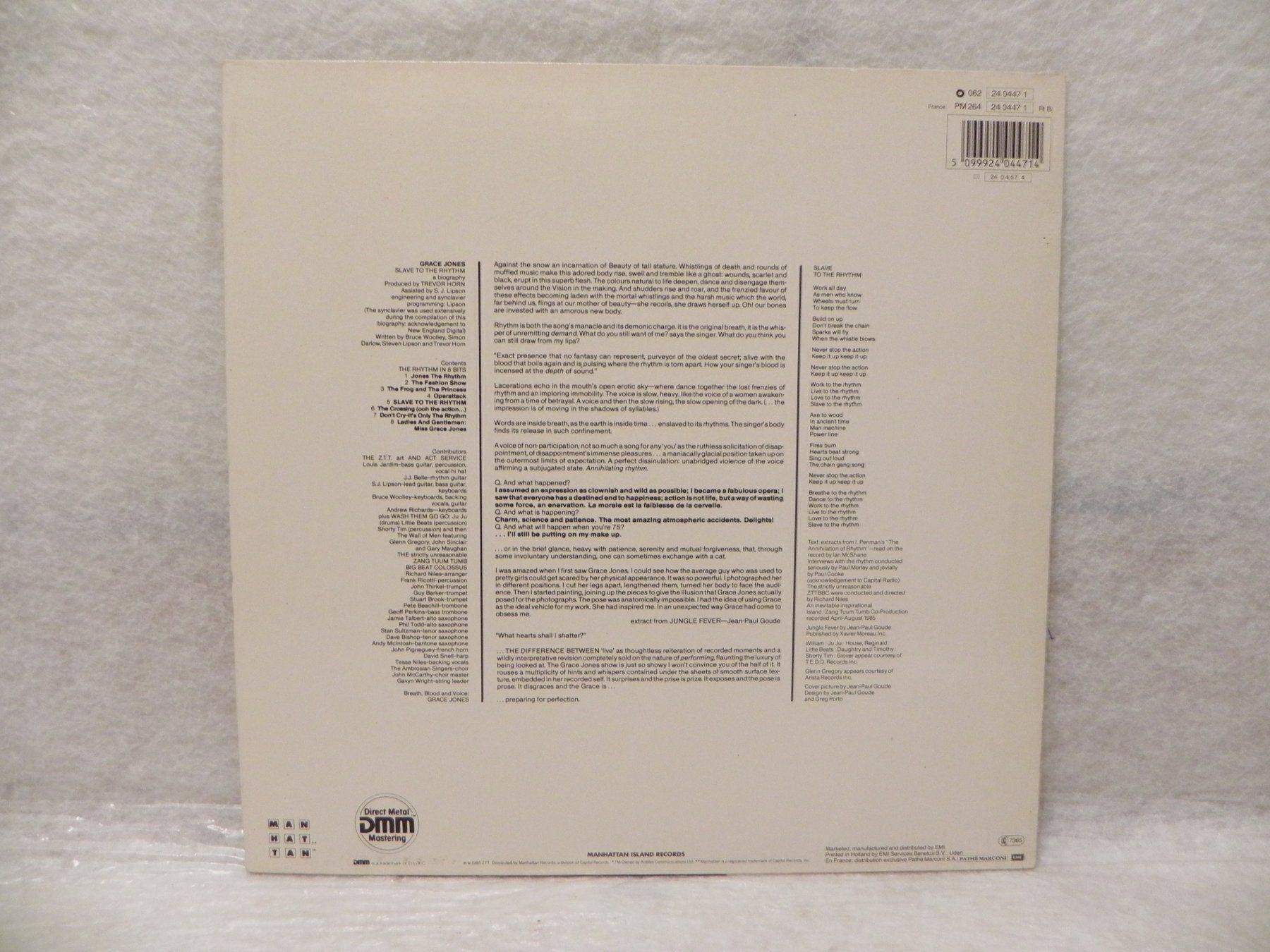 Schallplatten: Grace Jones, Slave to the Rhythm – Gebraucht aus Basel von Life-Style-Art 1